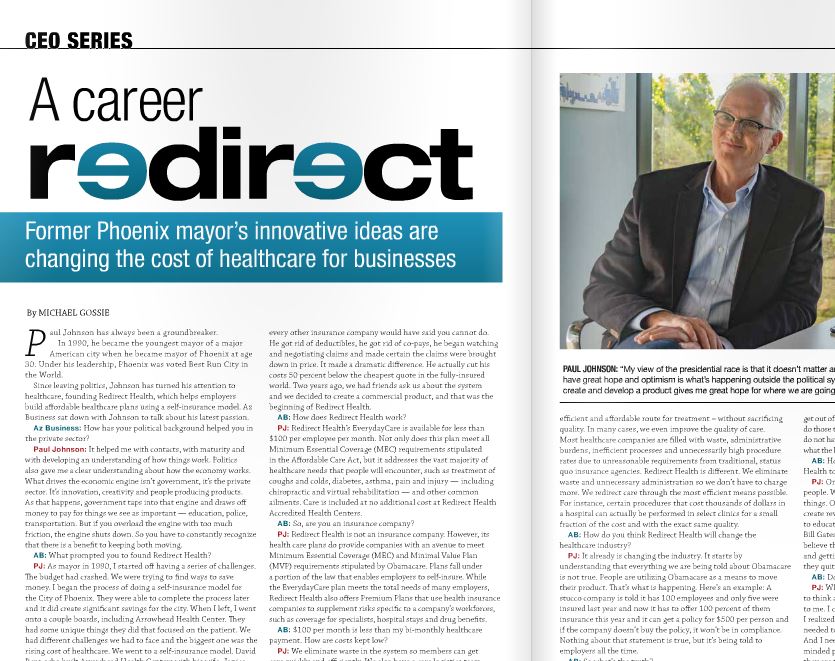 Az Business Magazine Features Redirect Health CEO as Innovator, Healthcare Game Changer